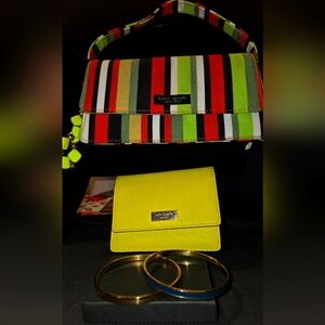 Kate Spade 1990's Bundle:Purse, Wallet And 2 Kate Spade Bangles